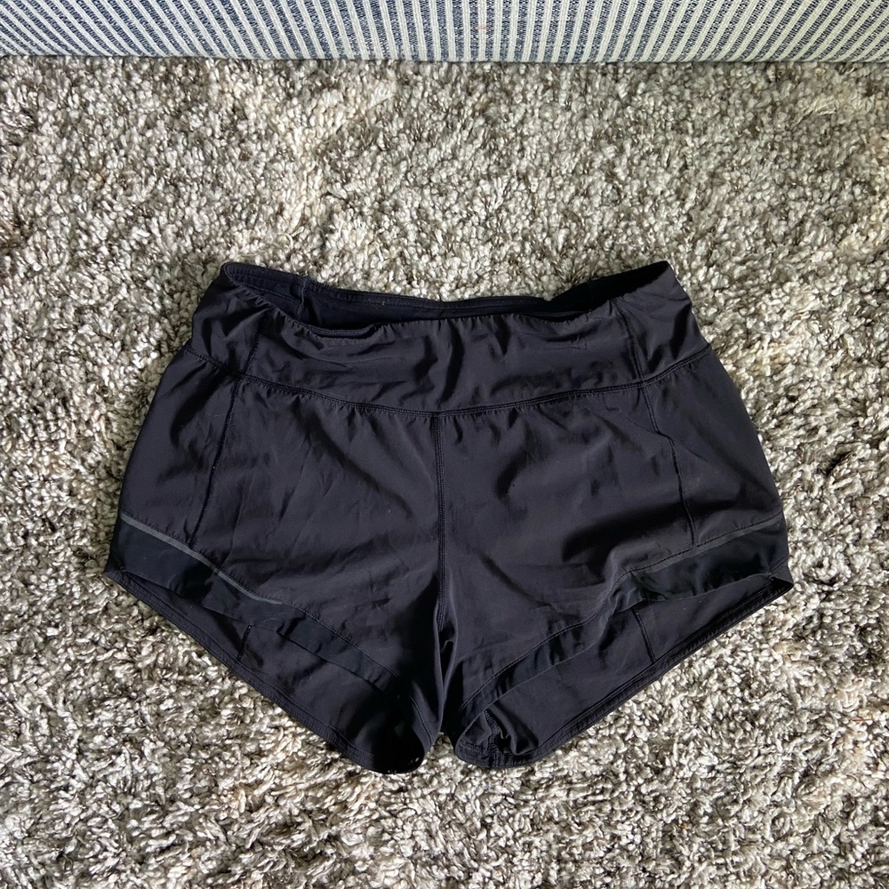 Lululemon Athletica Black Athletic Shorts Lightweight Moisture-Wicking